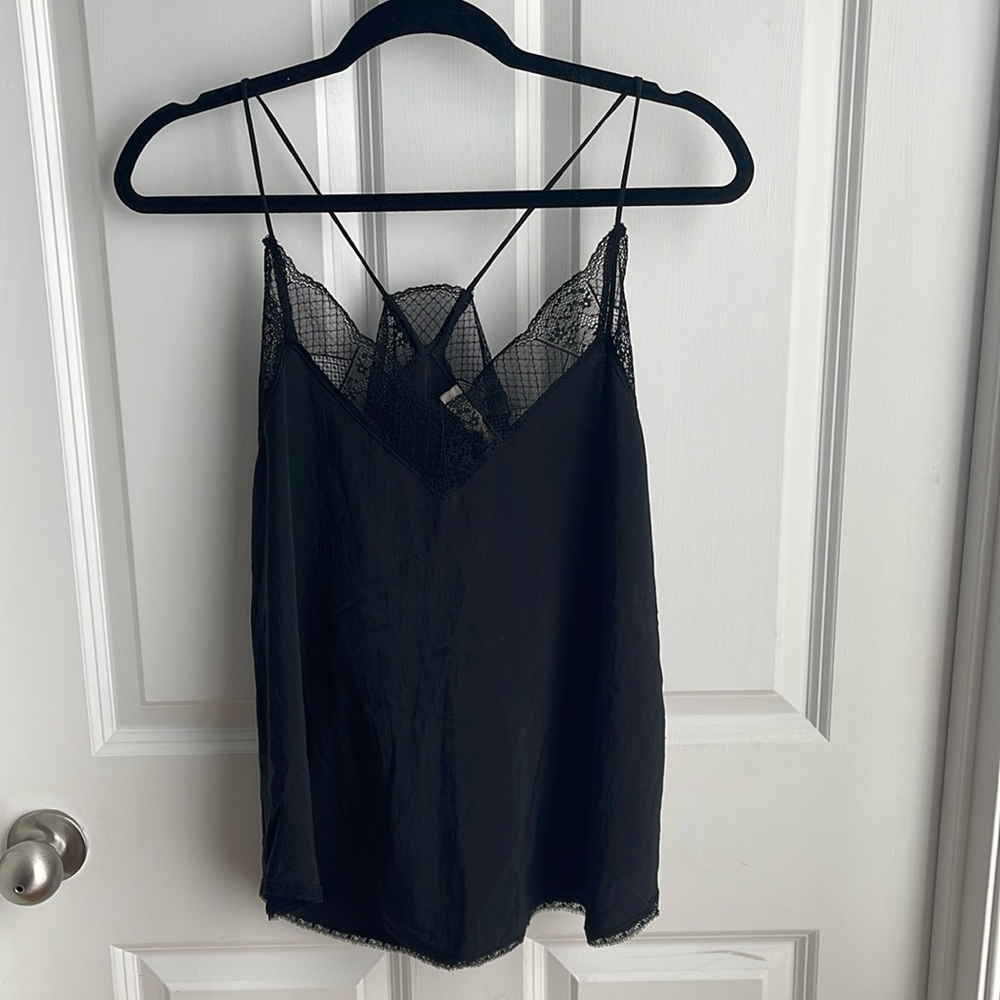 Black Lace LoveStitch Tank Top